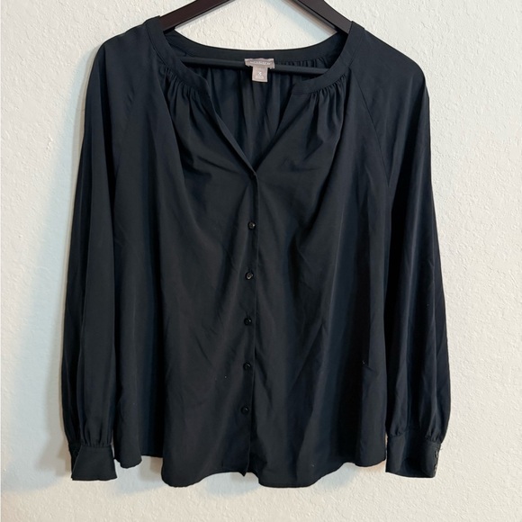 Chico's Tops - Chico's Black Pullover Top Blouse Lightweight Button Closure Size 3 (US 16/XL)
